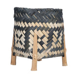 Handwoven Basket Northern Europe Style Bamboo Weaving Plant Basket for Home Decoration - 45-Degree Angle