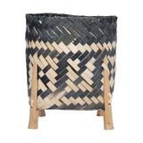 Handwoven Basket Northern Europe Style Bamboo Weaving Plant Basket for Home Decoration
