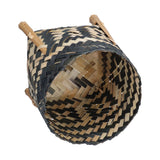 Handwoven Basket Northern Europe Style Bamboo Weaving Plant Basket for Home Decoration - Close-Up Angle