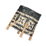 Handwoven Basket Northern Europe Style Bamboo Weaving Plant Basket for Home Decoration - Extra Image