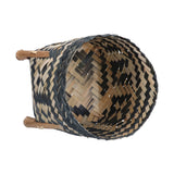 Handwoven Basket Northern Europe Style Bamboo Weaving Plant Basket for Home Decoration
