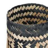 Handwoven Basket Northern Europe Style Bamboo Weaving Plant Basket for Home Decoration - Extra Image