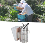 3PCS/Set Beehive Smoker Set Bee Brush Scraper Stainless Steel Smoker Beekeeper Starter Kit for Beekeeping