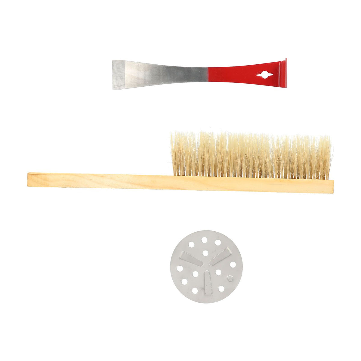 3PCS/Set Beehive Smoker Set Bee Brush Scraper Stainless Steel Smoker Beekeeper Starter Kit for Beekeeping