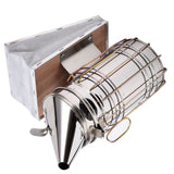 4PCS/Set Beehive Smoker Set Frame Clip Scraper Moxa Cone Stainless Steel Smoker Beekeeper Starter Kit for Beekeeping