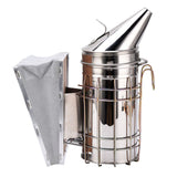 4PCS/Set Beehive Smoker Set Frame Clip Scraper Moxa Cone Stainless Steel Smoker Beekeeper Starter Kit for Beekeeping - 45-Degree Angle
