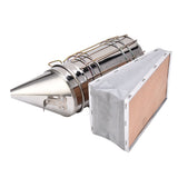 4PCS/Set Beehive Smoker Set Frame Clip Scraper Moxa Cone Stainless Steel Smoker Beekeeper Starter Kit for Beekeeping - Rear View
