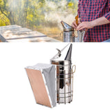4PCS/Set Beehive Smoker Set Frame Clip Scraper Moxa Cone Stainless Steel Smoker Beekeeper Starter Kit for Beekeeping - Extra Image