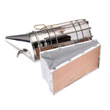 4PCS/Set Beehive Smoker Set Frame Clip Scraper Moxa Cone Stainless Steel Smoker Beekeeper Starter Kit for Beekeeping - Extra Image