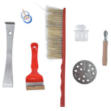 8Pcs/Set Beekeeping Kit Bee Brush Scraper Frame Clip Wire Embedder Beehive Smoker Queen Bee Cage Uncapping Tool