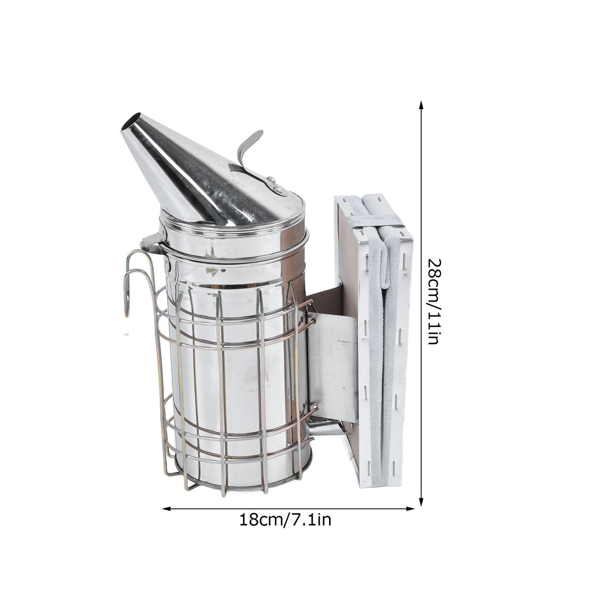 8Pcs/Set Beekeeping Kit Bee Brush Scraper Frame Clip Wire Embedder Beehive Smoker Queen Bee Cage Uncapping Tool