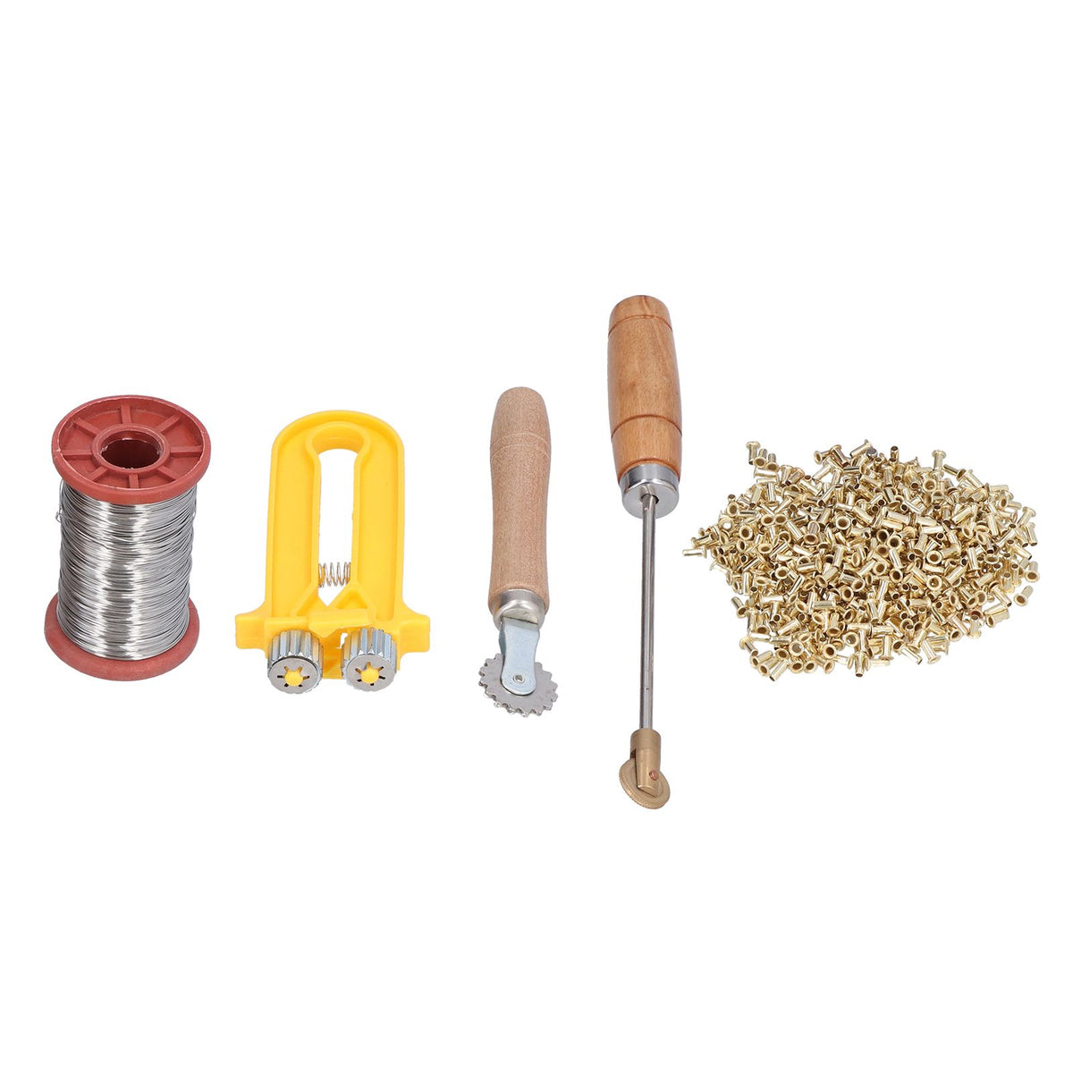 Beekeeping Starter Tools Kit Wire Embedder Beehive Wire Tensioner with Copper Eyelets Iron Wires