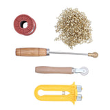 Beekeeping Starter Tools Kit Wire Embedder Beehive Wire Tensioner with Copper Eyelets Iron Wires - Rear View