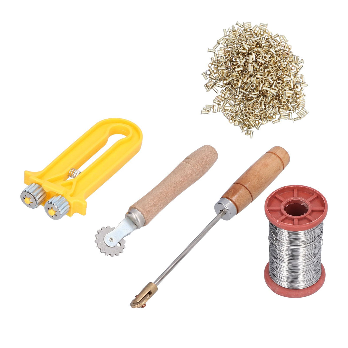 Beekeeping Starter Tools Kit Wire Embedder Beehive Wire Tensioner with Copper Eyelets Iron Wires
