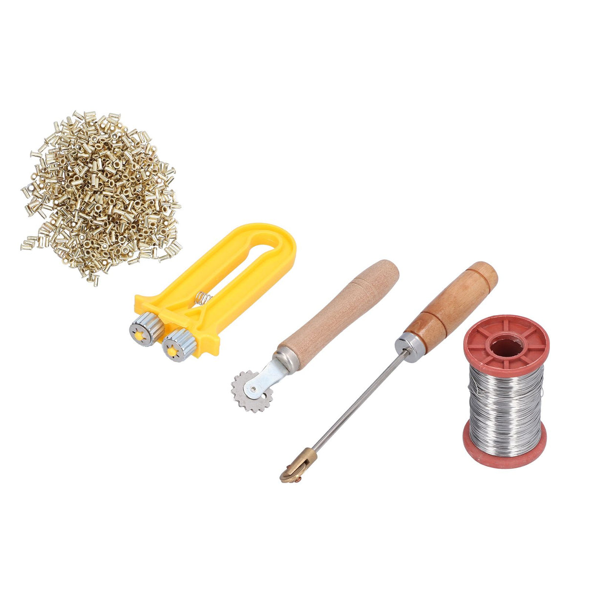 Beekeeping Starter Tools Kit Wire Embedder Beehive Wire Tensioner with Copper Eyelets Iron Wires