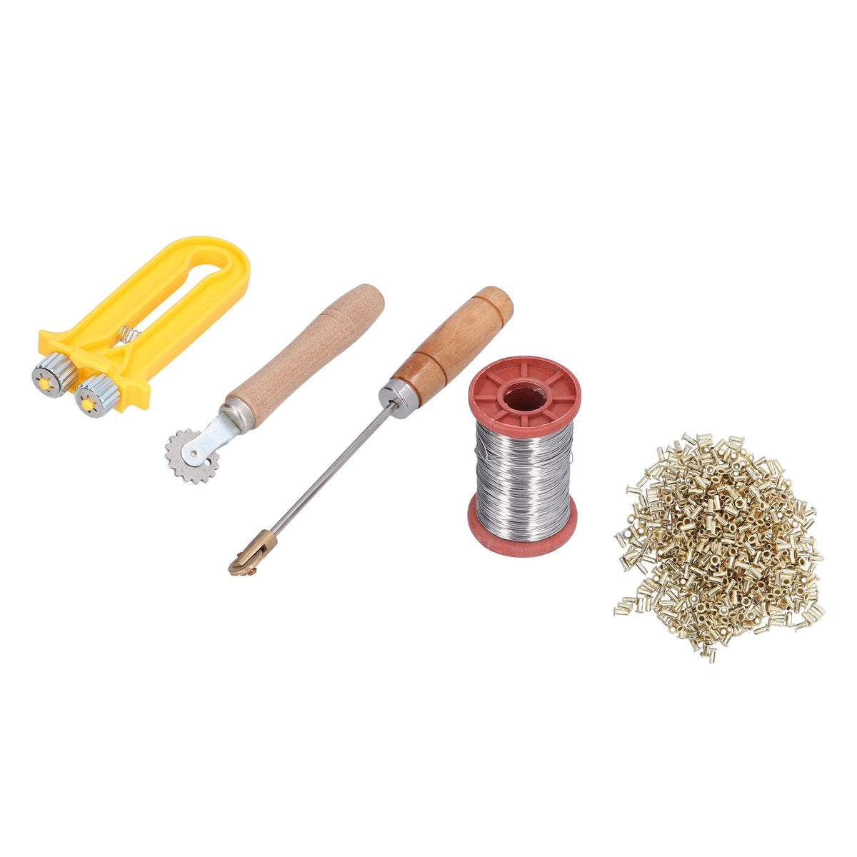 Beekeeping Starter Tools Kit Wire Embedder Beehive Wire Tensioner with Copper Eyelets Iron Wires