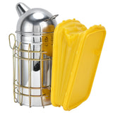 Pointed Beehive Smoker with Heat Protection Board Stainless Steel Bee Smoker for Bee House