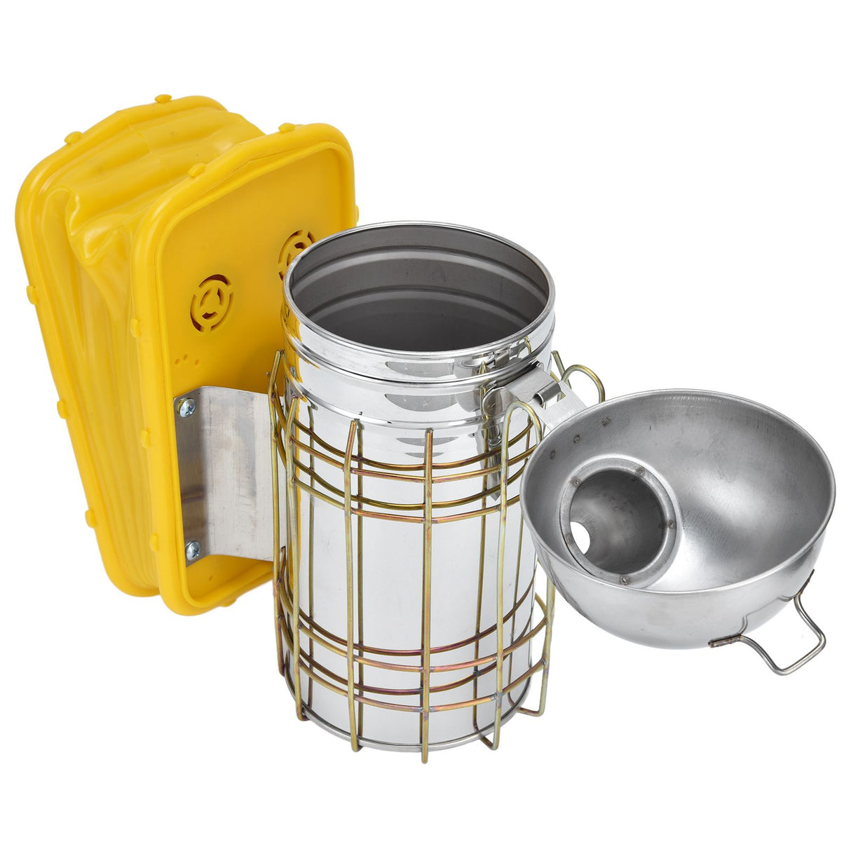 Pointed Beehive Smoker with Heat Protection Board Stainless Steel Bee Smoker for Bee House