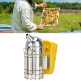 Pointed Beehive Smoker with Heat Protection Board Stainless Steel Bee Smoker for Bee House