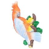 Cockatoo Ornaments Resin Cockatoo Sculptures Decoration for Landscape Home Gardening - Top-Down View