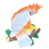 Cockatoo Ornaments Resin Cockatoo Sculptures Decoration for Landscape Home Gardening - Close-Up Angle