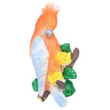 Cockatoo Ornaments Resin Cockatoo Sculptures Decoration for Landscape Home Gardening - Low Angle
