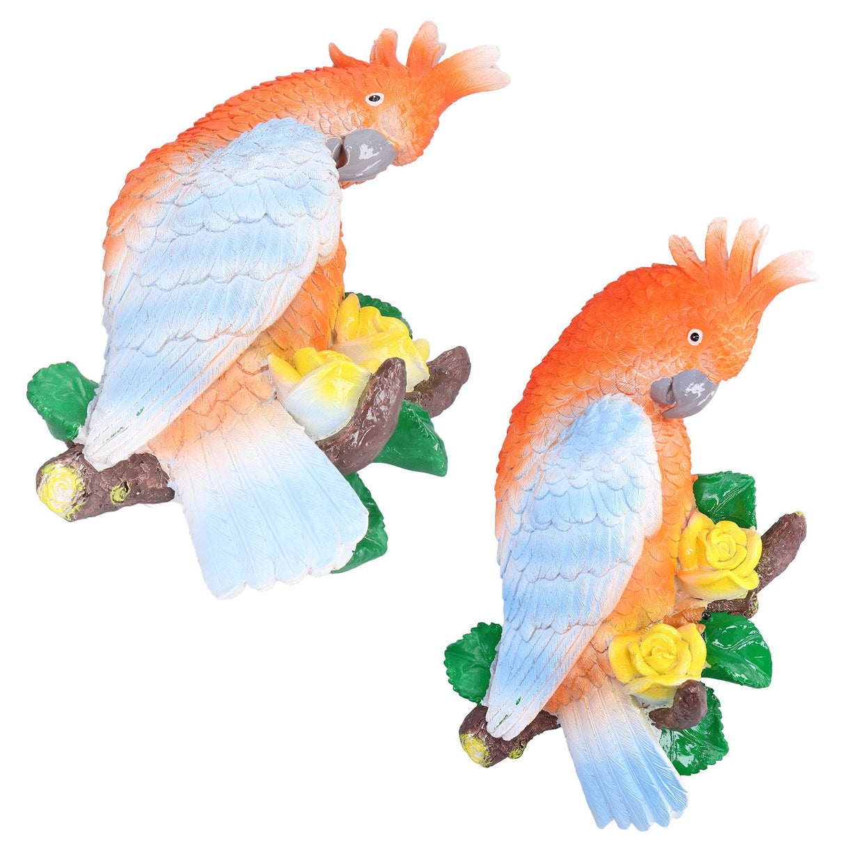 Cockatoo Ornaments Resin Cockatoo Sculptures Decoration for Landscape Home Gardening