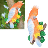 Cockatoo Ornaments Resin Cockatoo Sculptures Decoration for Landscape Home Gardening - Extra Image