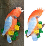 Cockatoo Ornaments Resin Cockatoo Sculptures Decoration for Landscape Home Gardening - Extra Image