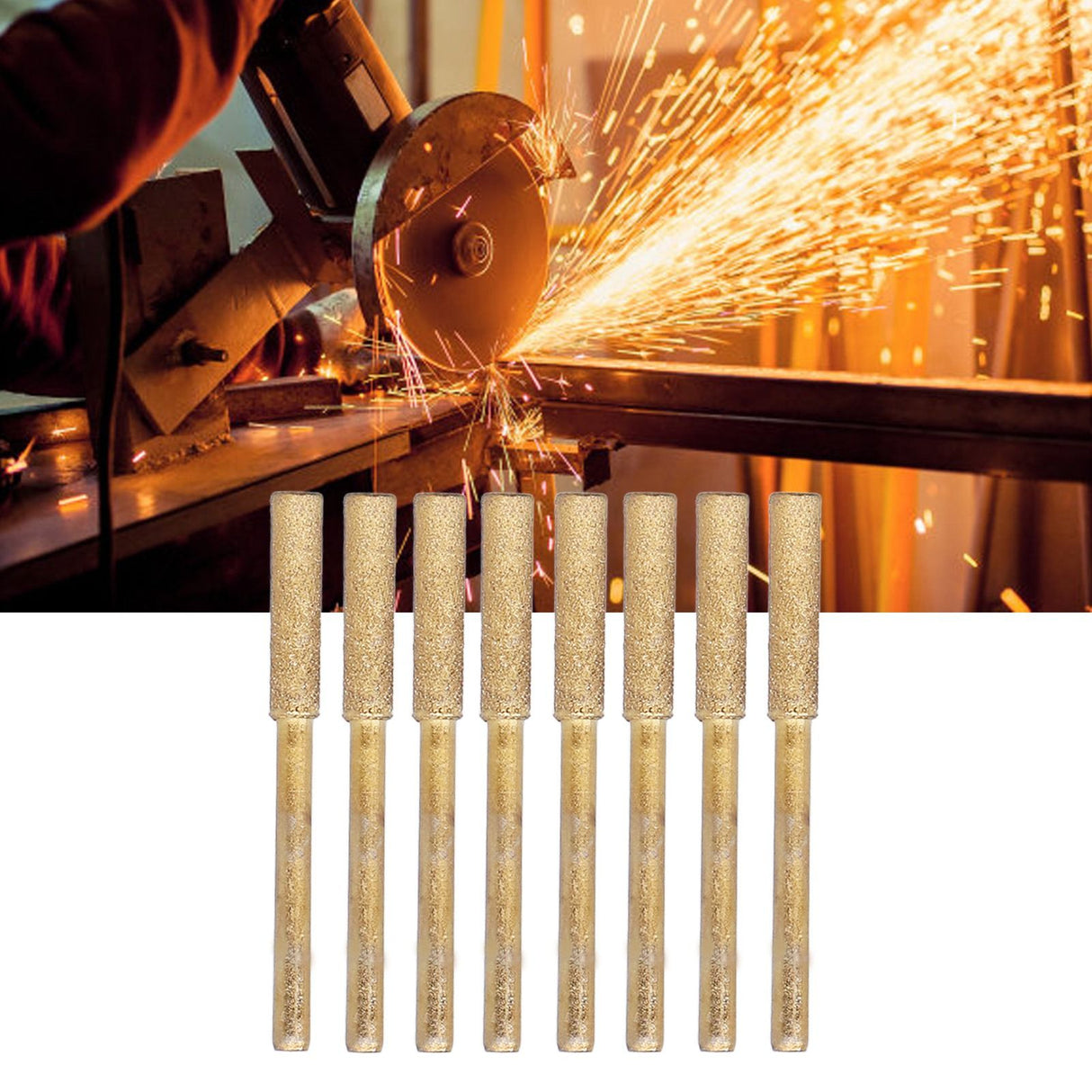 8Pcs Electric Saw Sharpener Easy Installation High Efficiency Metal Polishing Tools for Wood Mold4.8mm