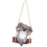 Resin Swinging Koala Animal Model Figurine Statue Sculpture Hanging Ornament Outdoor Yard Decoration