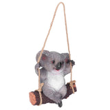 Resin Swinging Koala Animal Model Figurine Statue Sculpture Hanging Ornament Outdoor Yard Decoration - Top-Down View