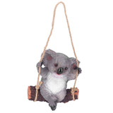 Resin Swinging Koala Animal Model Figurine Statue Sculpture Hanging Ornament Outdoor Yard Decoration