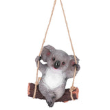 Resin Swinging Koala Animal Model Figurine Statue Sculpture Hanging Ornament Outdoor Yard Decoration - Close-Up Angle