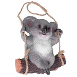 Resin Swinging Koala Animal Model Figurine Statue Sculpture Hanging Ornament Outdoor Yard Decoration - Extra Image