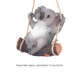 Resin Swinging Koala Animal Model Figurine Statue Sculpture Hanging Ornament Outdoor Yard Decoration - Extra Image