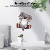 Resin Swinging Koala Animal Model Figurine Statue Sculpture Hanging Ornament Outdoor Yard Decoration