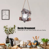 Resin Swinging Koala Animal Model Figurine Statue Sculpture Hanging Ornament Outdoor Yard Decoration - Extra Image