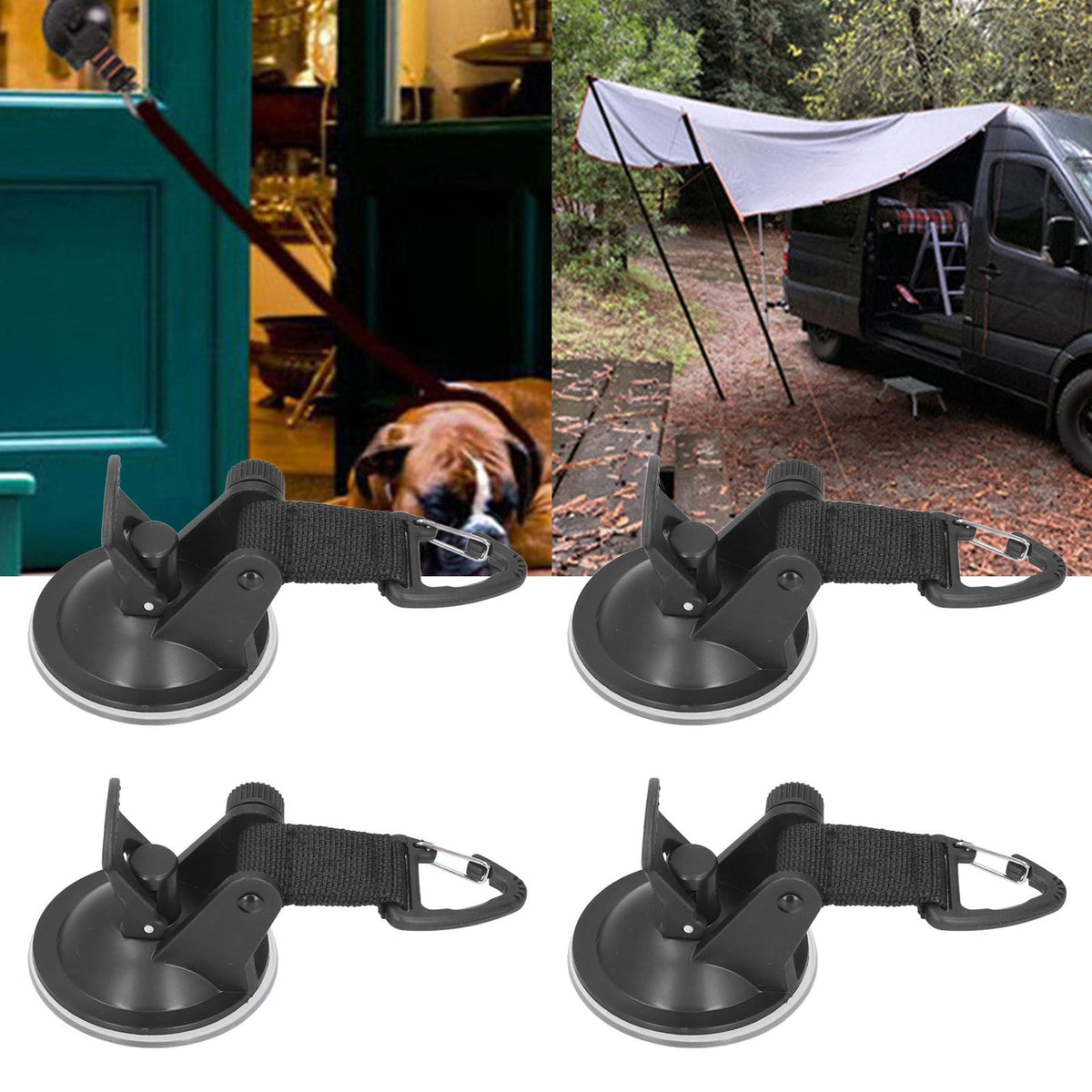 4Pcs Suction Cup Anchor Heavy Duty for Hanging Car Side Awning Camping Tarp Accessories