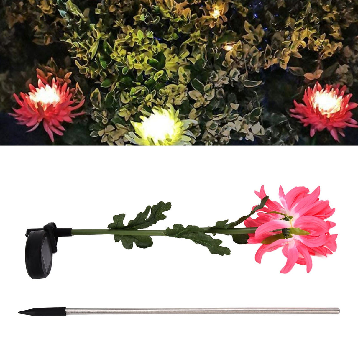 Solar Garden Decorations Automatic Charging Waterproof Durable LED Solar Decorative LightsRed