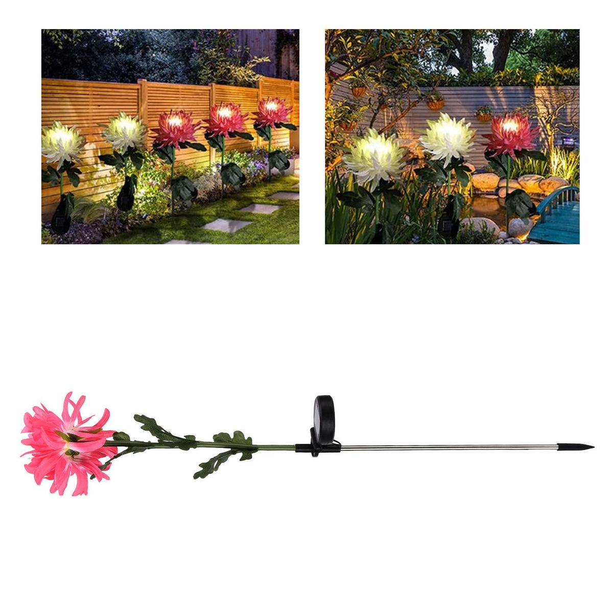 Solar Garden Decorations Automatic Charging Waterproof Durable LED Solar Decorative LightsRed