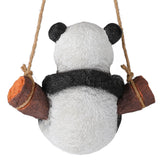 Panda Swing Statue Resin Animal Garden Outdoor Statue for Patio Yard Lawn Home Office