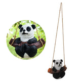 Panda Swing Statue Resin Animal Garden Outdoor Statue for Patio Yard Lawn Home Office