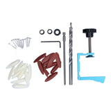 15° Oblique Hole Locator Positioner Set Aluminum Alloy Pocket Hole Jig Kit Woodworking Accessory Blue