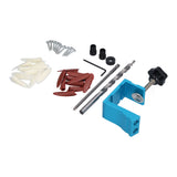 15° Oblique Hole Locator Positioner Set Aluminum Alloy Pocket Hole Jig Kit Woodworking Accessory Blue