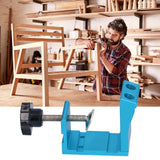15° Oblique Hole Locator Positioner Set Aluminum Alloy Pocket Hole Jig Kit Woodworking Accessory Blue