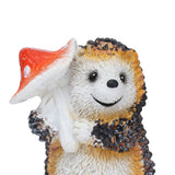 1 Pair Resin Hedgehog Ornament Micro Landscape Animal Decoration for Birthday Bedroom Study - Extra Image