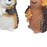 1 Pair Resin Hedgehog Ornament Micro Landscape Animal Decoration for Birthday Bedroom Study - Extra Image