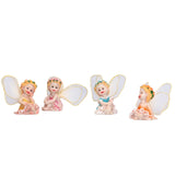 4Pcs Flower Fairies Figurines Garden Home Ornament Fairy Figures Resin Craft Bonsai Decoration - Side View