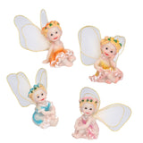 4Pcs Flower Fairies Figurines Garden Home Ornament Fairy Figures Resin Craft Bonsai Decoration - 45-Degree Angle